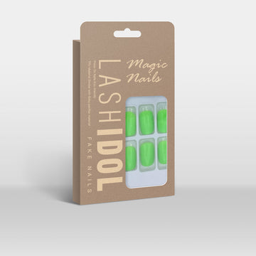 LASHIDOL Press On Magic Nails Apple Green